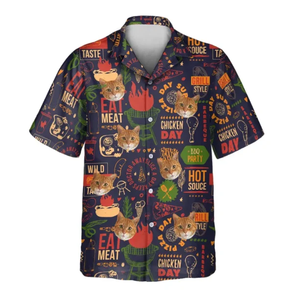 1 BBQ Feast Paradise Aloha Custom Hawaiian Shirts With Faces Or Logos