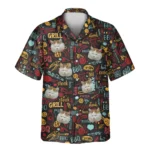 1 BBQ Royale Night Aloha Custom Hawaiian Shirts With Faces Or Logos