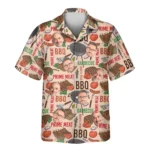 1 Barbecue Time Aloha Custom Hawaiian Shirts With Faces Or Logos