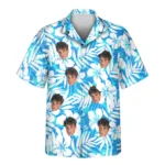 1 Blue Hibiscus Breeze Aloha Custom Hawaiian Shirts With Faces Or Logos
