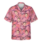 1 Bright Colorful Tropical Florals Aloha Custom Hawaiian Shirts With Faces Or Logos