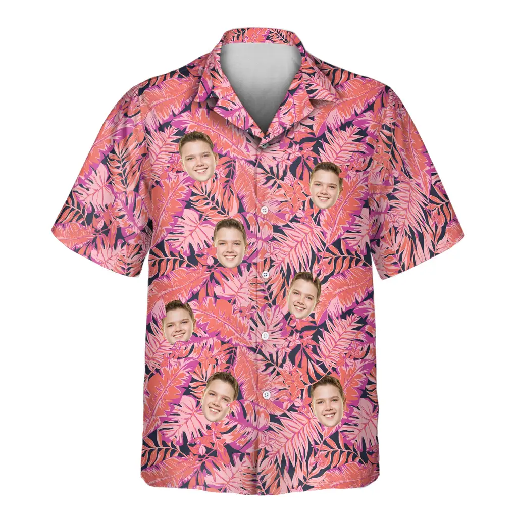 1 Bright Colorful Tropical Florals Aloha Custom Hawaiian Shirts With Faces Or Logos 1 Bright Colorful Tropical Florals Aloha Custom Hawaiian Shirts With Faces Or Logos