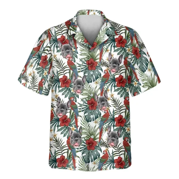 1 Floral Macaw Magic Aloha Custom Hawaiian Shirts With Faces Or Logos