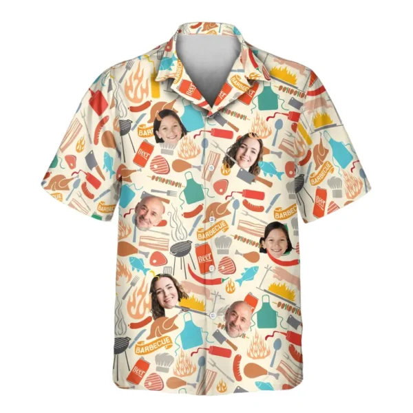 1 Grill Master Party Aloha Custom Hawaiian Shirts With Faces Or Logos