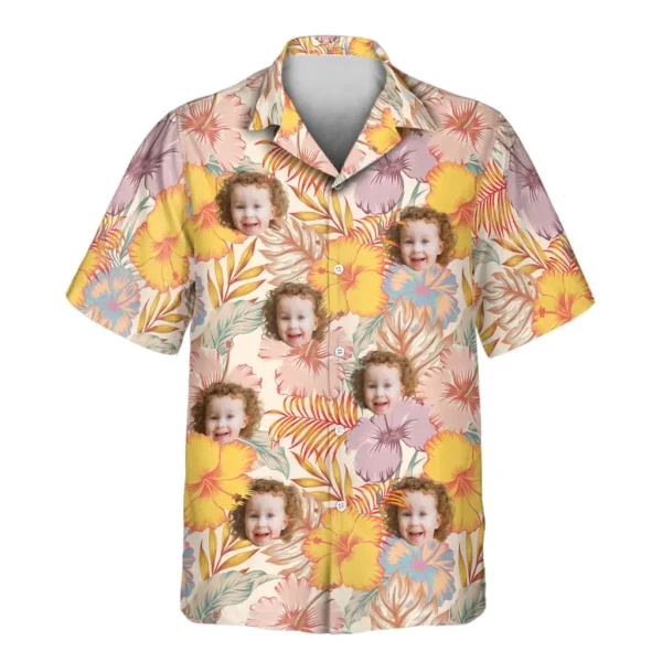 1 Hibiscus Summer Aloha Custom Hawaiian Shirts With Faces Or Logos
