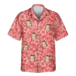 1 Japanese Hibiscus Blossom Aloha Custom Hawaiian Shirts With Faces Or Logos