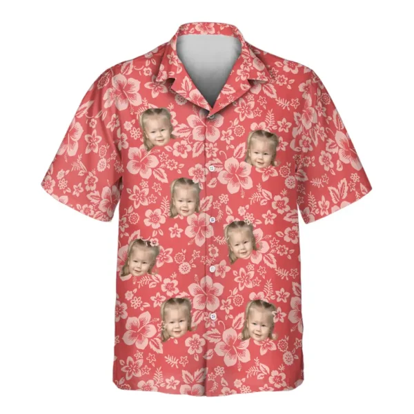 1 Japanese Hibiscus Blossom Aloha Custom Hawaiian Shirts With Faces Or Logos