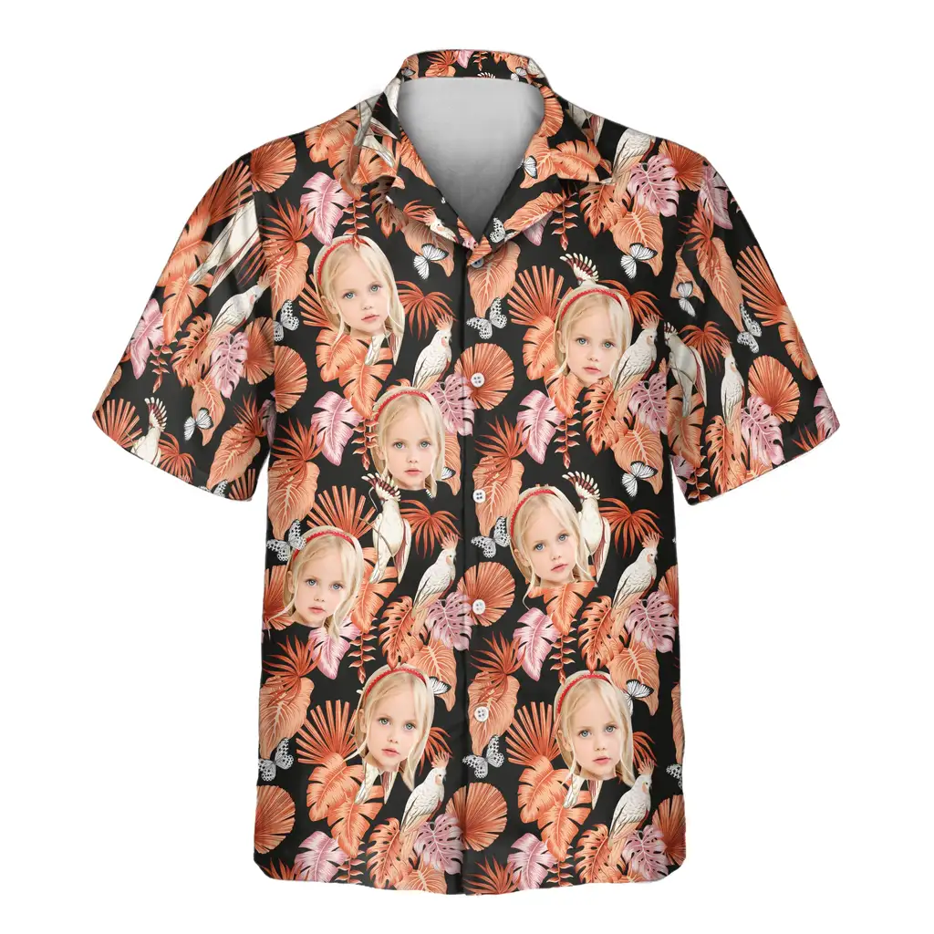 1 Rosy Paradise Aloha Custom Hawaiian Shirts With Faces Or Logos 6629242c 7d04 46c0 A9c3 9184d4d4af29