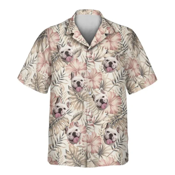1 Vintage Palm Hibiscus Aloha Custom Hawaiian Shirts With Faces Or Logos
