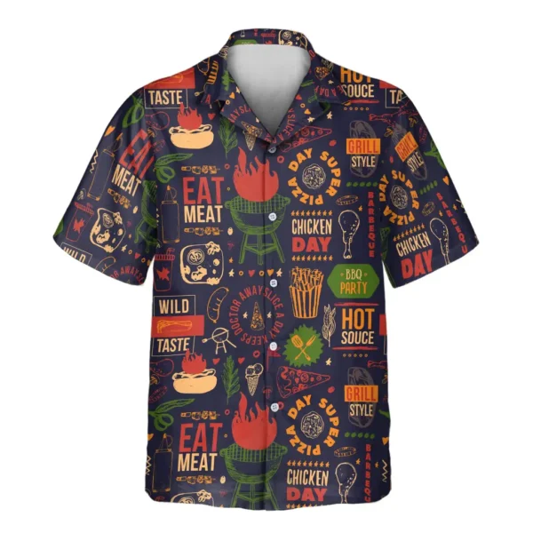 2 BBQ Feast Paradise Aloha Custom Hawaiian Shirts With Faces Or Logos
