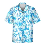 1 Blue Hibiscus Breeze Aloha Custom Hawaiian Shirts With Faces Or Logos