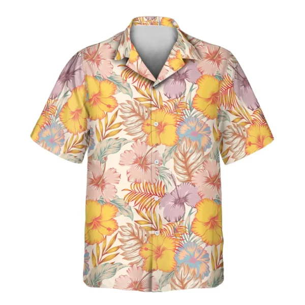 2 Hibiscus Summer Aloha Custom Hawaiian Shirts With Faces Or Logos
