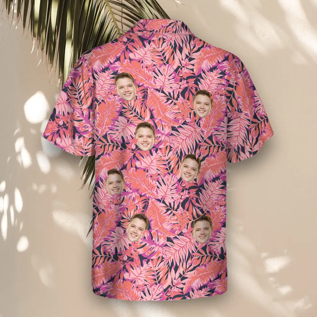 3 Bright Colorful Tropical Florals Aloha Custom Hawaiian Shirts With Faces Or Logos 3 Bright Colorful Tropical Florals Aloha Custom Hawaiian Shirts With Faces Or Logos