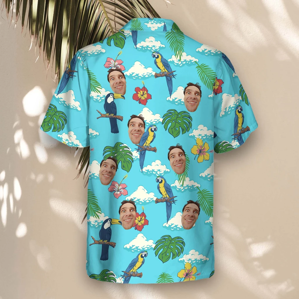 3 Jungle Bird Paradise Aloha Custom Hawaiian Shirts With Faces Or Logos