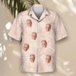 1 Blush Tropics Aloha Custom Hawaiian Shirts With Faces Or Logos