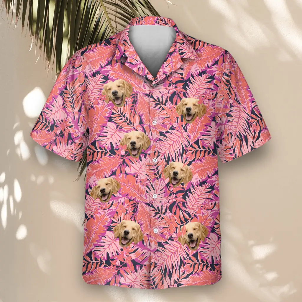 4 Bright Colorful Tropical Florals Aloha Custom Hawaiian Shirts With Faces Or Logos 4 Bright Colorful Tropical Florals Aloha Custom Hawaiian Shirts With Faces Or Logos