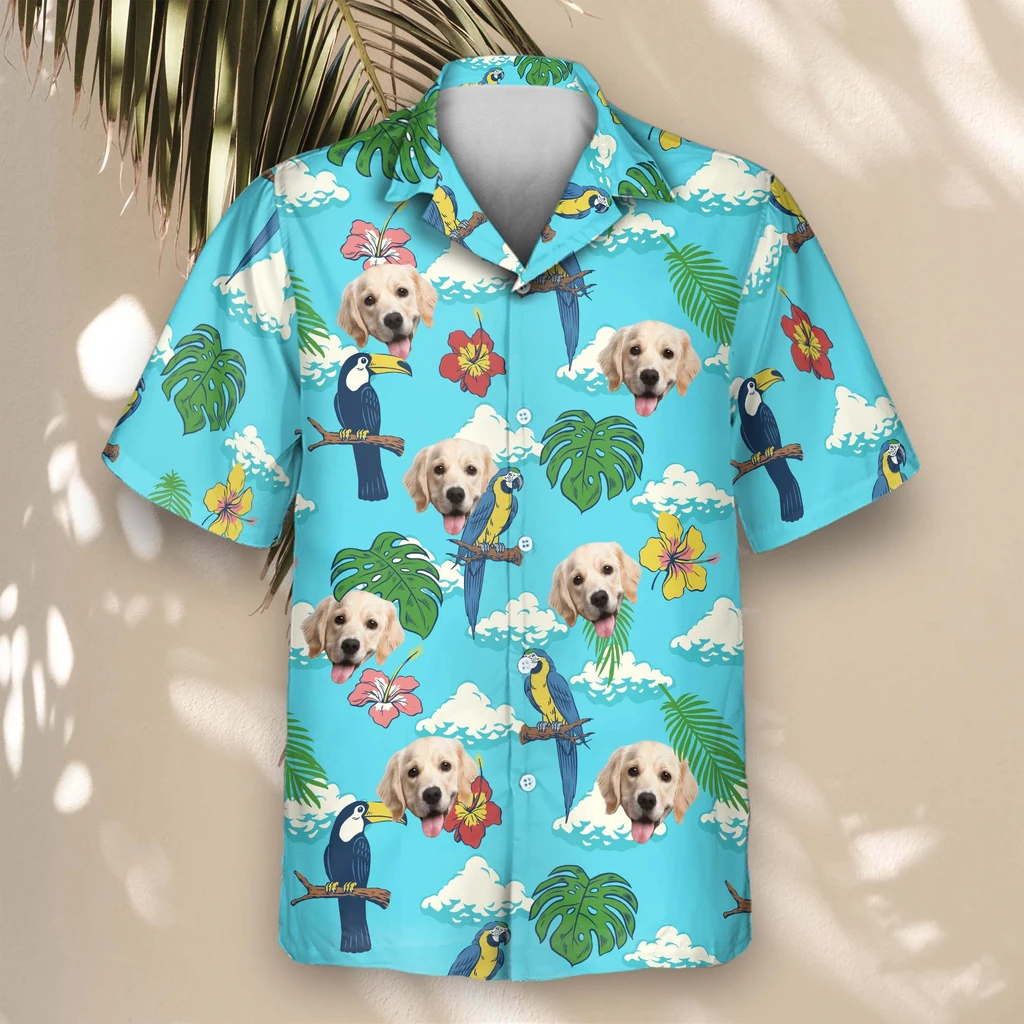 4 Jungle Bird Paradise Aloha Custom Hawaiian Shirts With Faces Or Logos