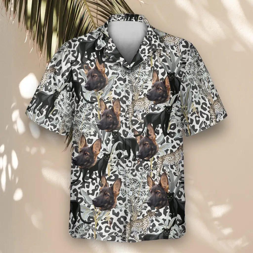 4 Jungle Prowl Aloha Custom Hawaiian Shirts With Faces Or Logos