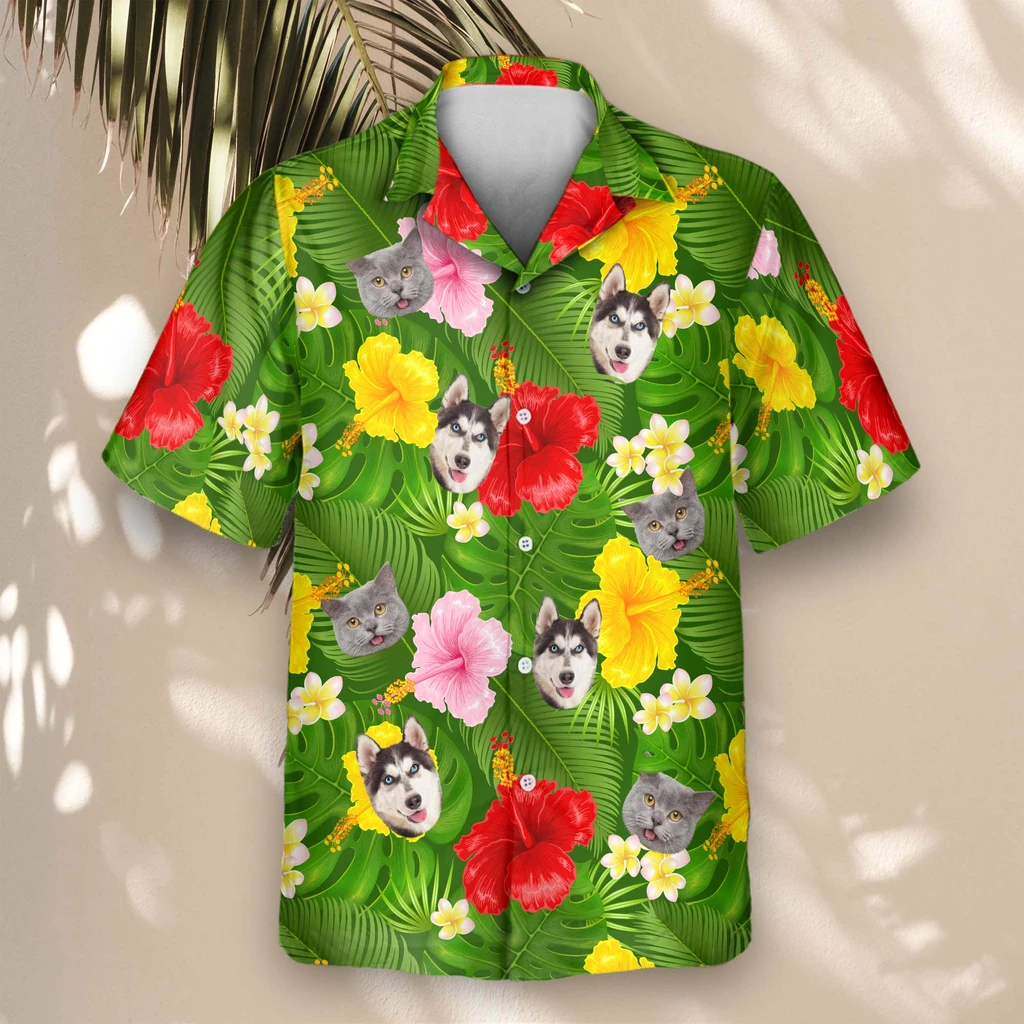 4 Summer Tropical Aloha Custom Hawaiian Shirts With Faces Or Logos 4 Summer Tropical Aloha Custom Hawaiian Shirts With Faces Or Logos