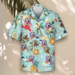 1 Turquoise Tropical Island Aloha Custom Hawaiian Shirts With Faces Or Logos