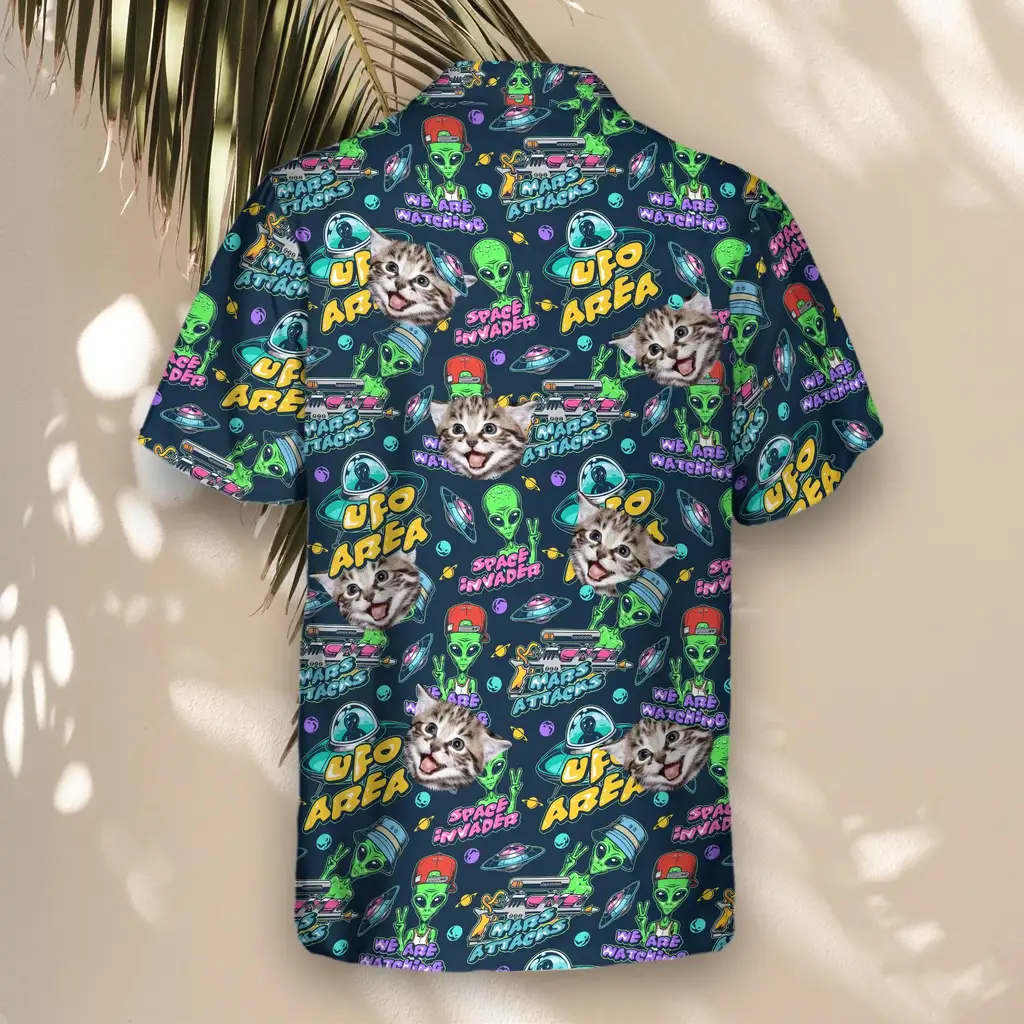 5 Alien Invasion Aloha Custom Hawaiian Shirts With Faces Or Logos 5 Alien Invasion Aloha Custom Hawaiian Shirts With Faces Or Logos