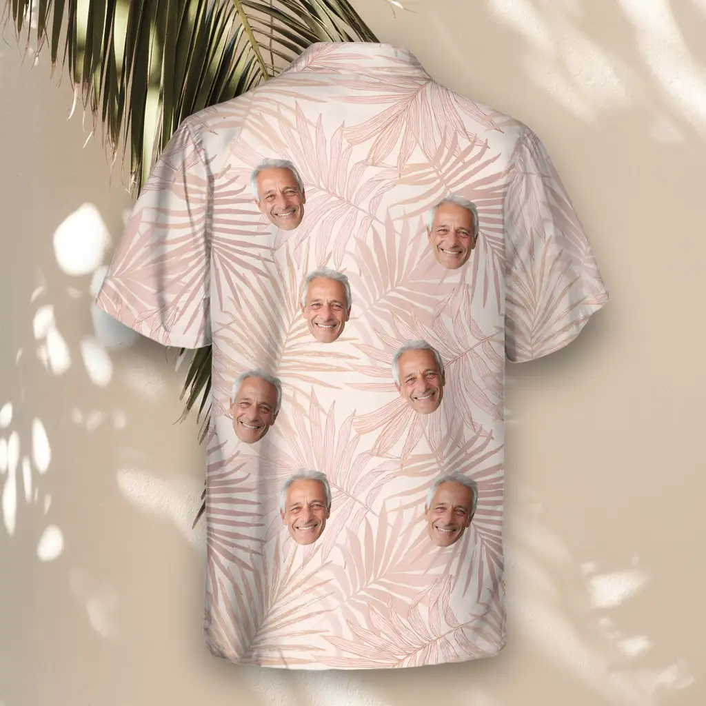 5 Blush Tropics Aloha Custom Hawaiian Shirts With Faces Or Logos 5 Blush Tropics Aloha Custom Hawaiian Shirts With Faces Or Logos