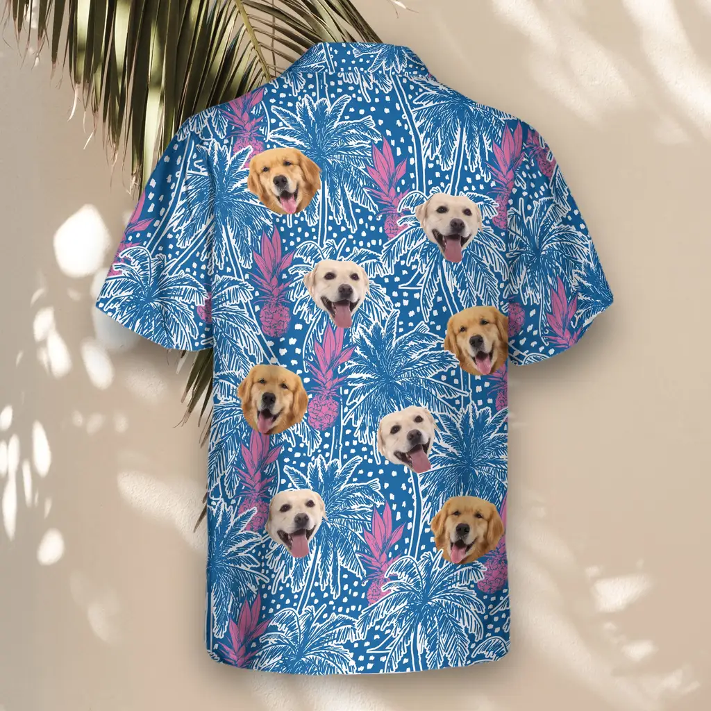 5 Pineapple Paradise Aloha Custom Hawaiian Shirts With Faces Or Logos