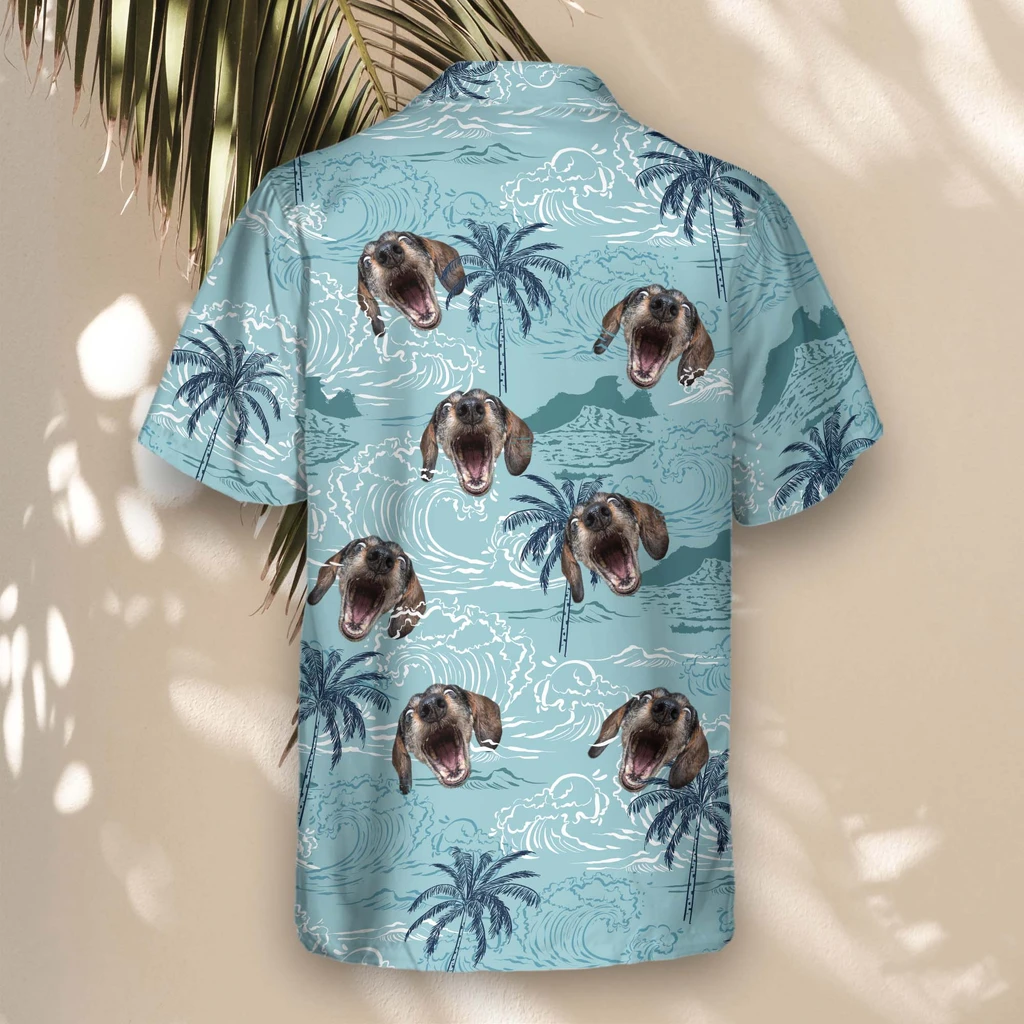 5 Retro Ocean Wave Aloha Custom Hawaiian Shirts With Faces Or Logos