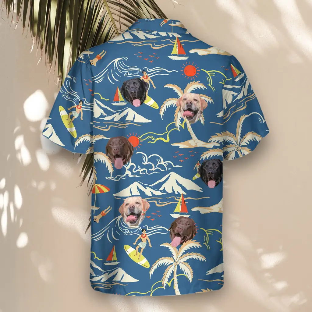 5 Surf Island Vibes Aloha Custom Hawaiian Shirts With Faces Or Logos