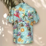 1 Turquoise Tropical Island Aloha Custom Hawaiian Shirts With Faces Or Logos